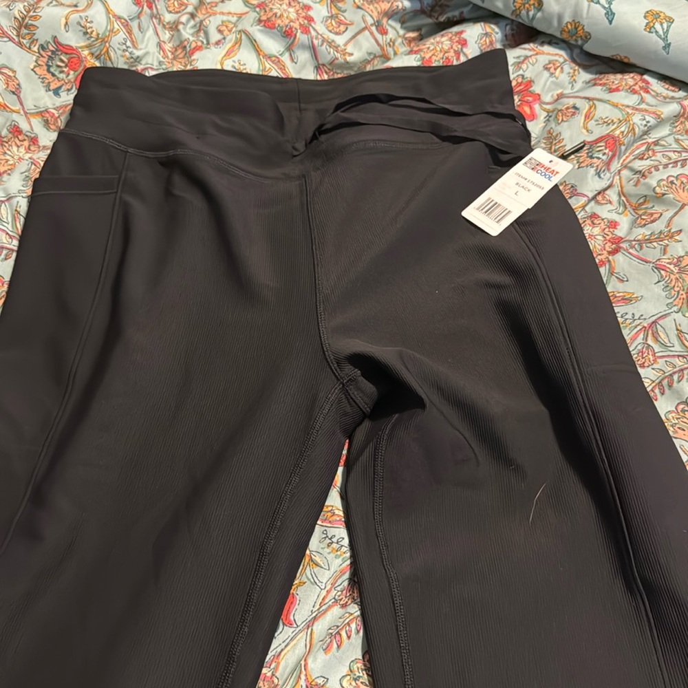 Wide leg high waisted drawstring, 32° heat, cool pants, large